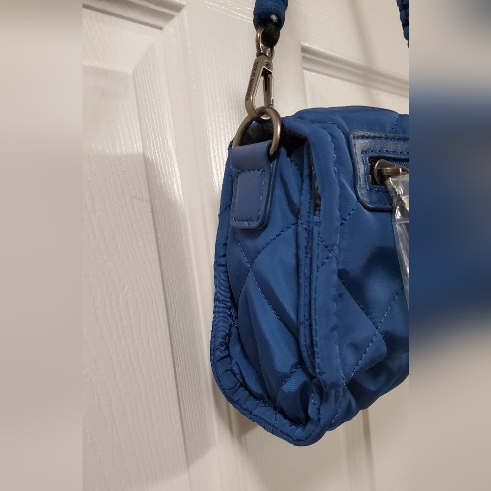 Nwot Steve Madden Blue Quilted Crossbody Bag With Coin Pouch - Picture 8 of 10